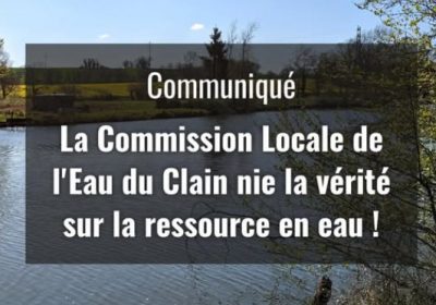Commission Locale du Clain : une lecture contestée de la situation hydrique